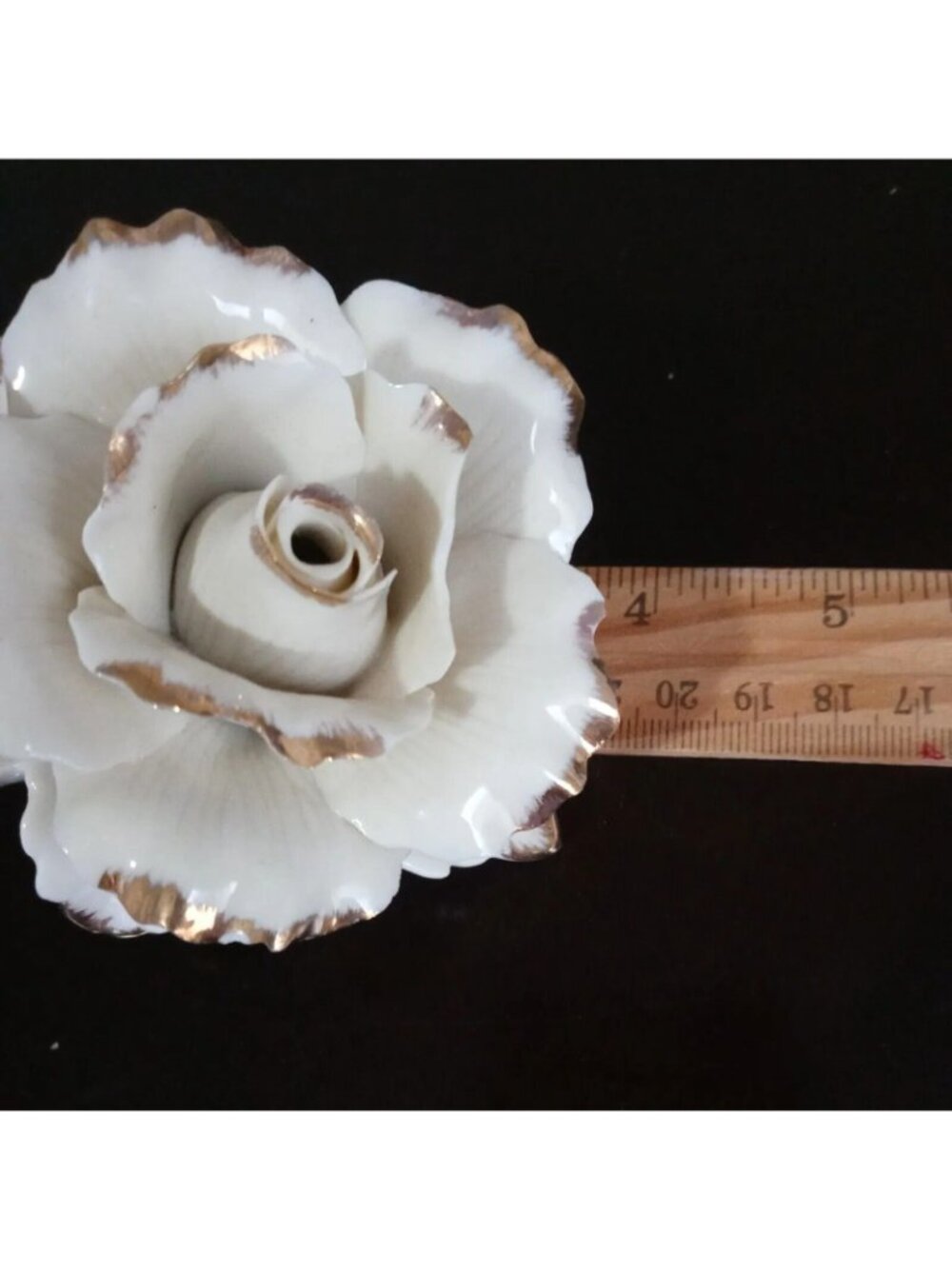 Winter Rose Porcelain Candle Holders Romantic Cottage Whimsy Fairy Vintage - Picture 7 of 8